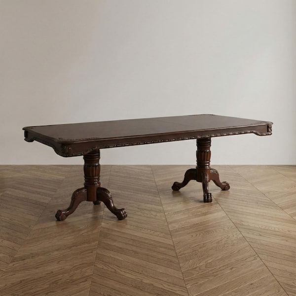 Payge 89 in. Rectangle Brown Cherry Wood Dining Table