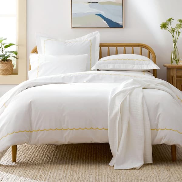 Company Cotton Scallop Percale Pillowcase (Set of 2)