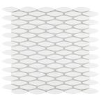 Pescado Glossy Blanco 12 in. x 12-1/2 in. Porcelain Mosaic (1.04 sq. ft./Each)