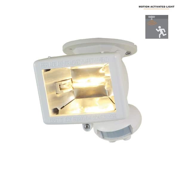 All-Pro 110-Degree White Halogen Motion Activated Sensor Outdoor Security Flood Light