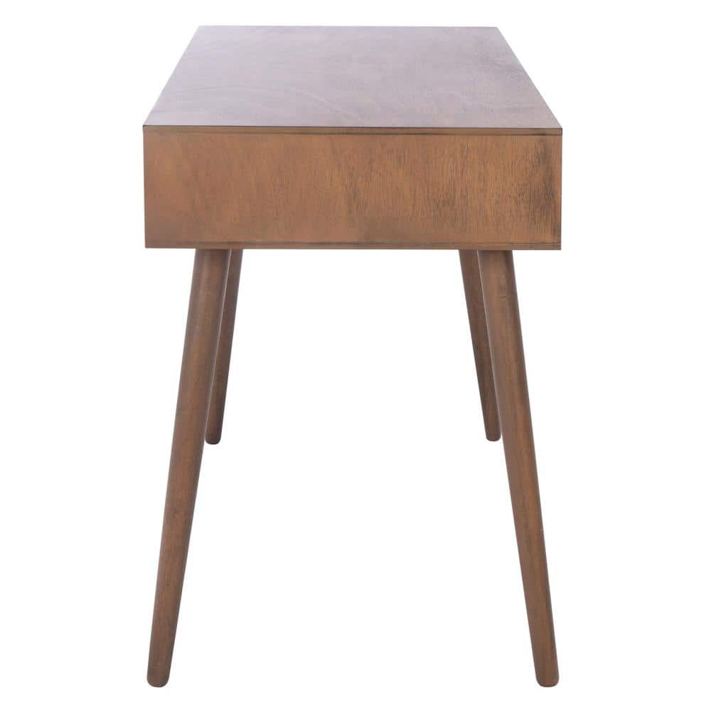 Remy Brown Mid-Century Wood Writing Desk with Drawer