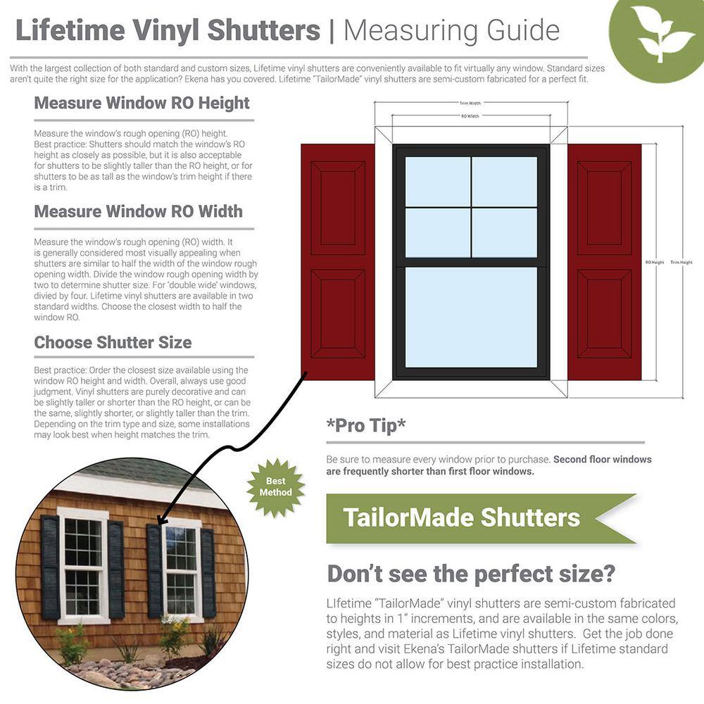 12"W x 57"H Gray Vinyl Raised Panel Shutters, Paintable