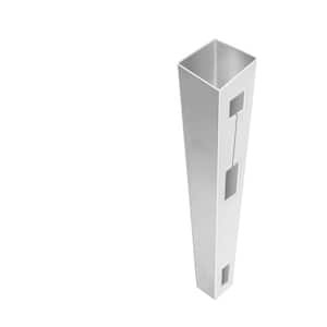 5 in. x 5 in. x 7 ft. White Vinyl Fence End Post
