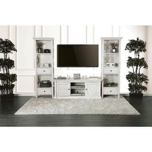 Georgia 18 in. Black Wood Entertainment Center 60 in. with Doors