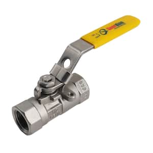 1-2/2 in. 316 Stainless Steel 2000 PSI 1-Piece Reduced Port Ball Valve Fire Safe RPTFE Seat
