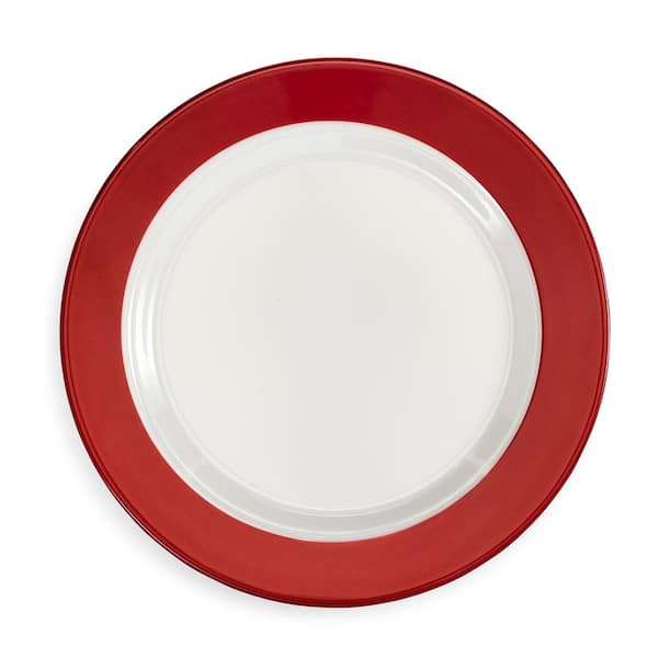 Q Squared - Bistro 4-Piece Red Melamine Salad Plate Set