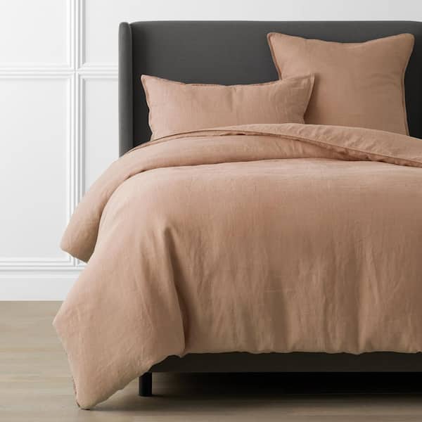 The Company Store Legends Hotel Clay Washed Linen Twin/Twin XL Duvet Cover
