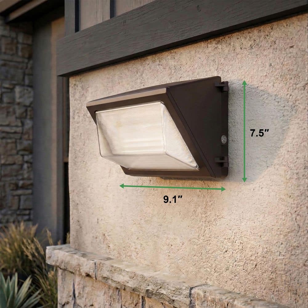 Compact 250-Watt Equivalent Integrated LED Bronze Dusk to Dawn Selectable Wattage/CCT Outdoor Wall Pack Light 3000-5000K price history on PriceWatchPro