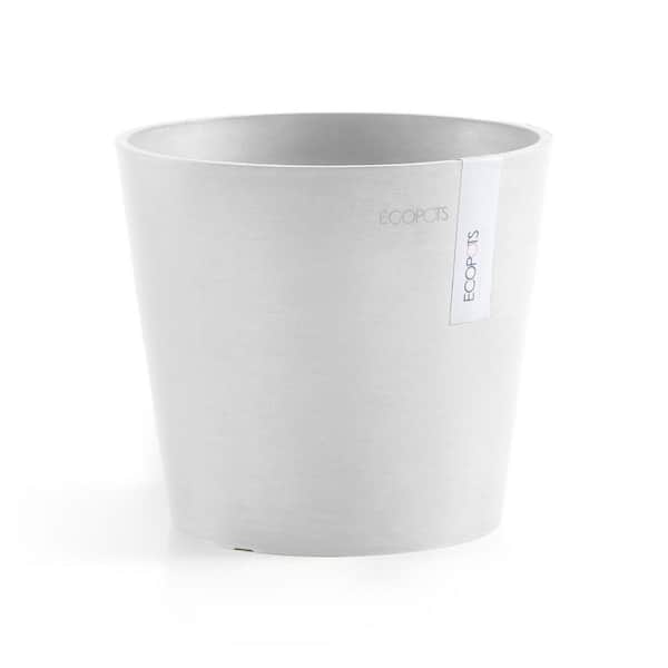 O ECOPOTS BY TPC Amsterdam 10 in. Pure White Premium Sustainable Planter