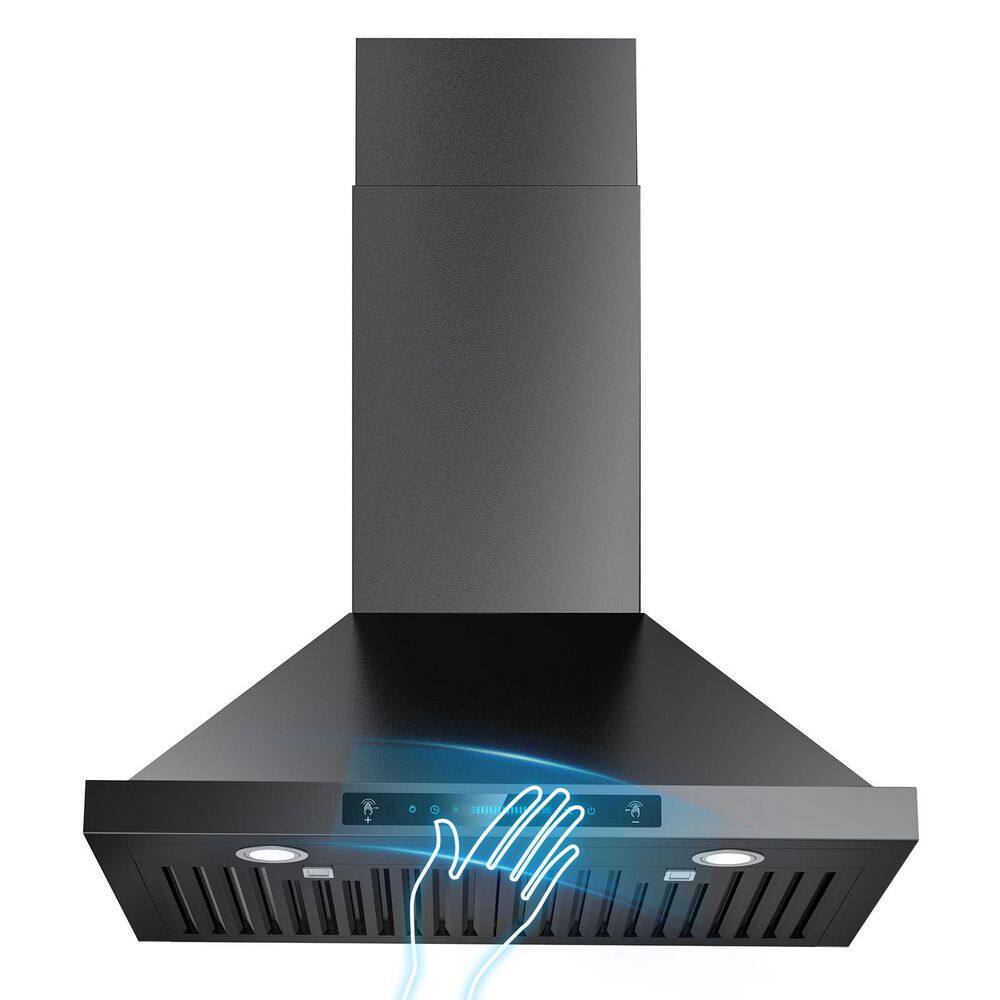 36 in. 900 CFM Convertible Wall Mount Downdraft System in Black Stainless 4-Speed, Touch and Gesture Control with Remote price history on PriceWatchPro