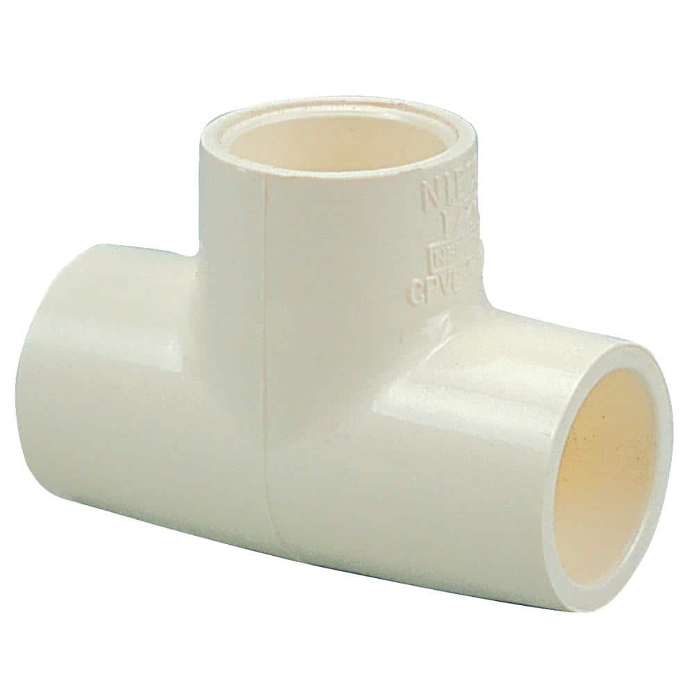 NIBCO 1 in. CPVC-CTS All Slip Tee Fitting, Ivory -  T00202C