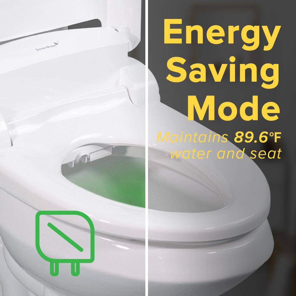 White Electric Bidet Toilet Seat with Remote Control