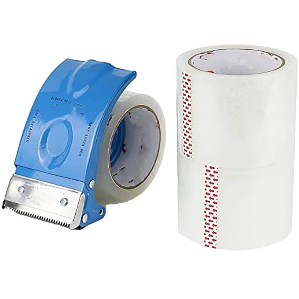 3 in. Wide Clear Packing Tape with Dispenser 2.4 mil x 55-Yards Heavy Duty Ultra Strong Industrial Grade price history on PriceWatchPro