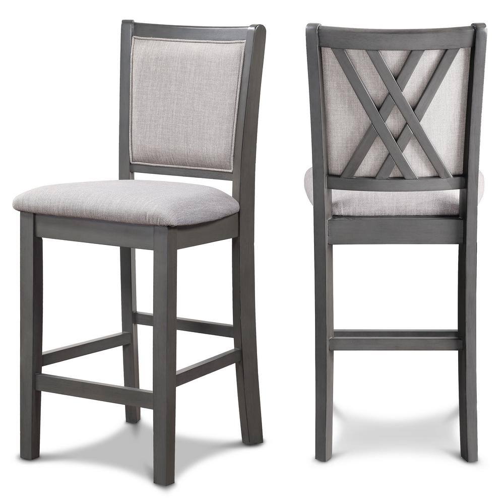 New Classic Furniture Amy Gray Solid Wood Counter Chair (Set of 2) price history on PriceWatchPro