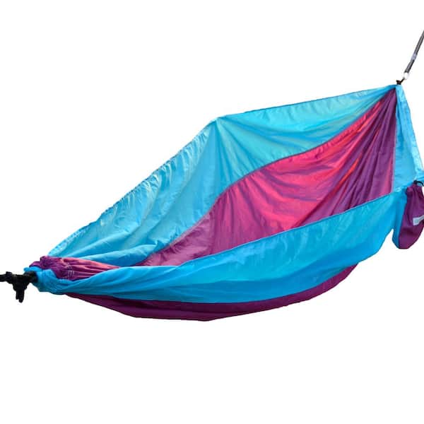 Algoma GO2 Traveler Nylon Portable Hammock, Purple/Light Blue