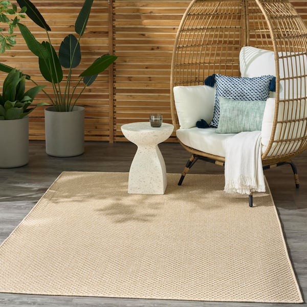Tulum Cream 5 ft. x 7 ft. All-over design Contemporary Area Rug