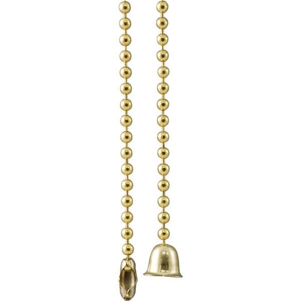 GE 36 in. Solid Brass Bead Ball Type Pull Chain Extension