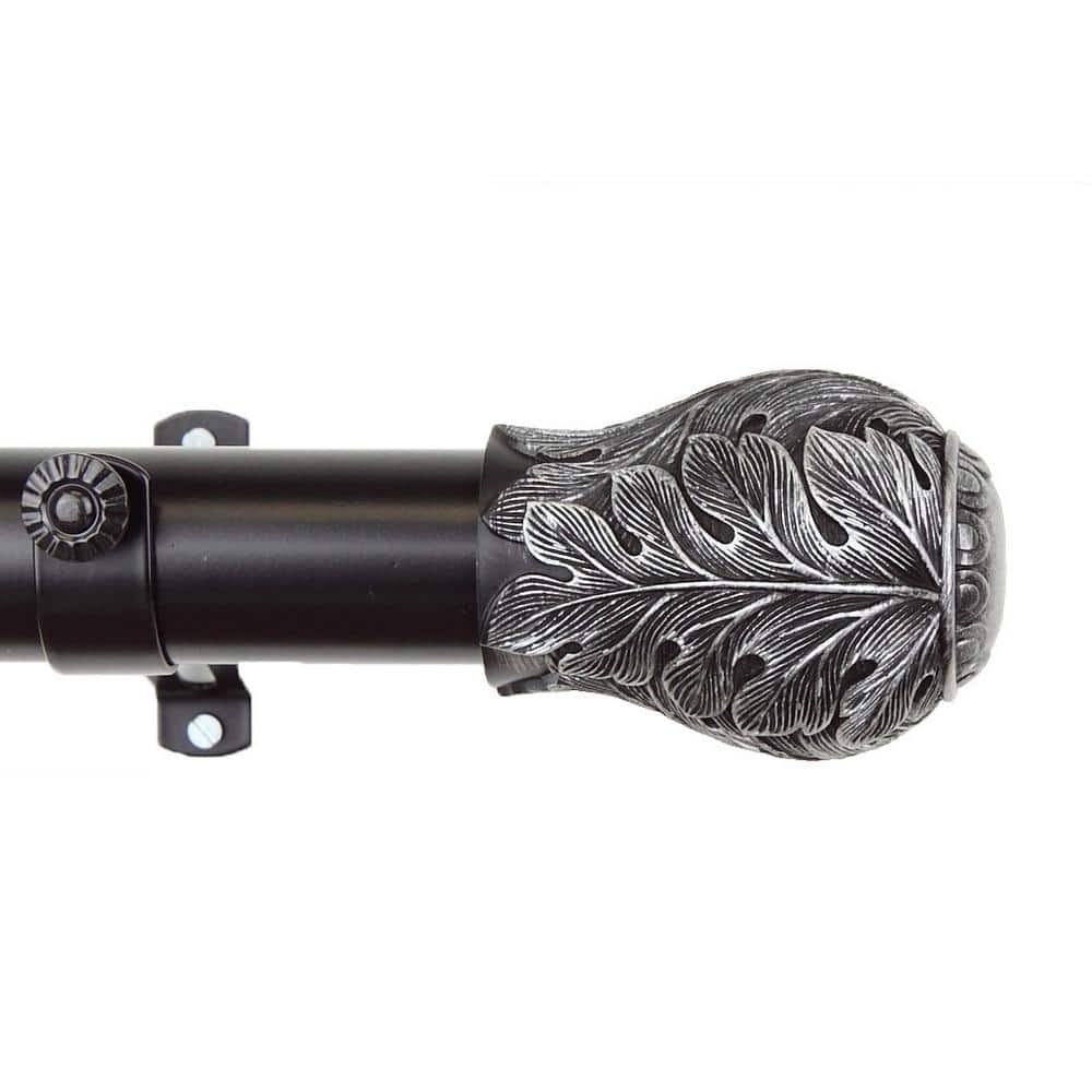 23 ft. Leaf 1.5 in. Non-Telescoping Curtain Rod in Black price history on PriceWatchPro