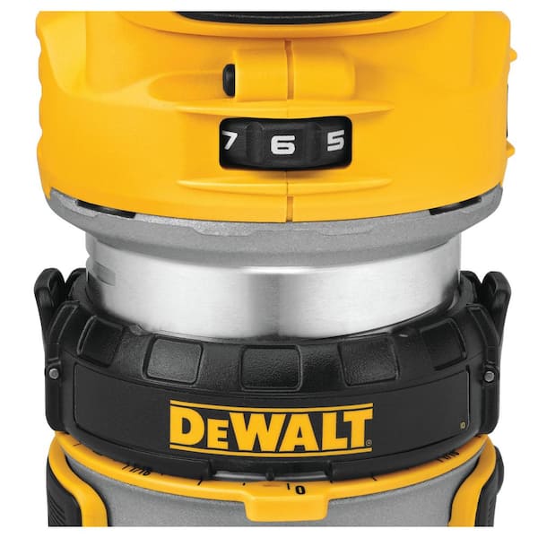 DEWALT - 20V MAX XR Lithium-Ion Cordless Brushless Fixed Base Compact Router with 6.0 Ah Battery Pack and Charger Kit