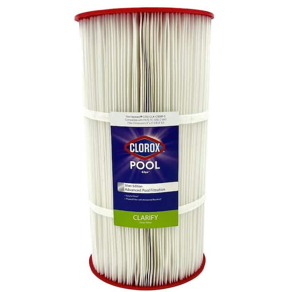 Clorox Silver Edition 9 in. Dia Advanced Pool Filter Cartridge Replacement for Hayward C751