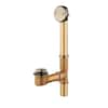 Everbilt Easy Touch 1-1/2 in. 20-Gauge Brass Pipe Bath Waste and Overflow  Drain in Brushed Nickel SH-7200-N-01-03-2 - The Home Depot