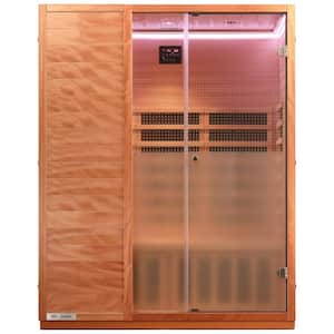 Sahara LSS-3, 3-Person Indoor Okoume plus Hemlock Infrared Sauna with 6-Carbon Heaters
