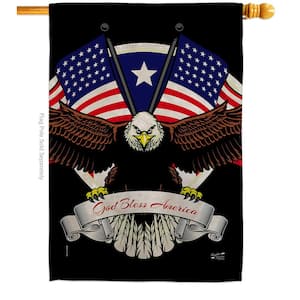 28 in. x 40 in. God Bless America Patriotic House Flag Double-Sided Decorative Vertical Flags
