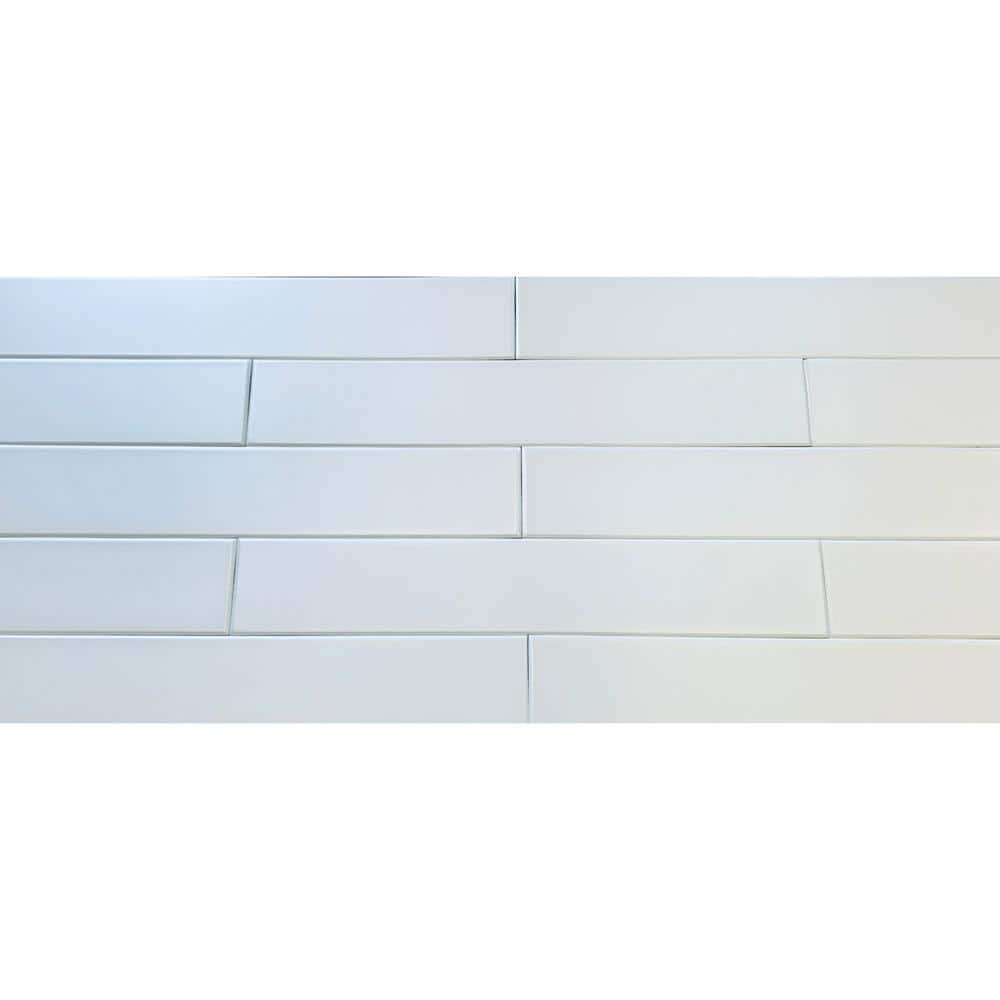 Plain White Foam Wood Ceiling Planks 39" x 6" Pack of 12
