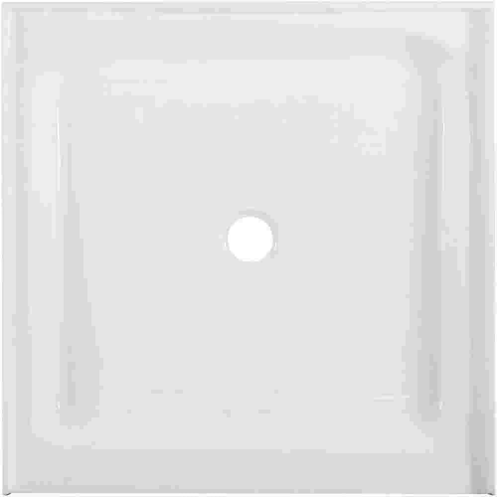 ESDIY 36 in. L x 36 in. W Alcove Shower Pan Base with Center Drain in