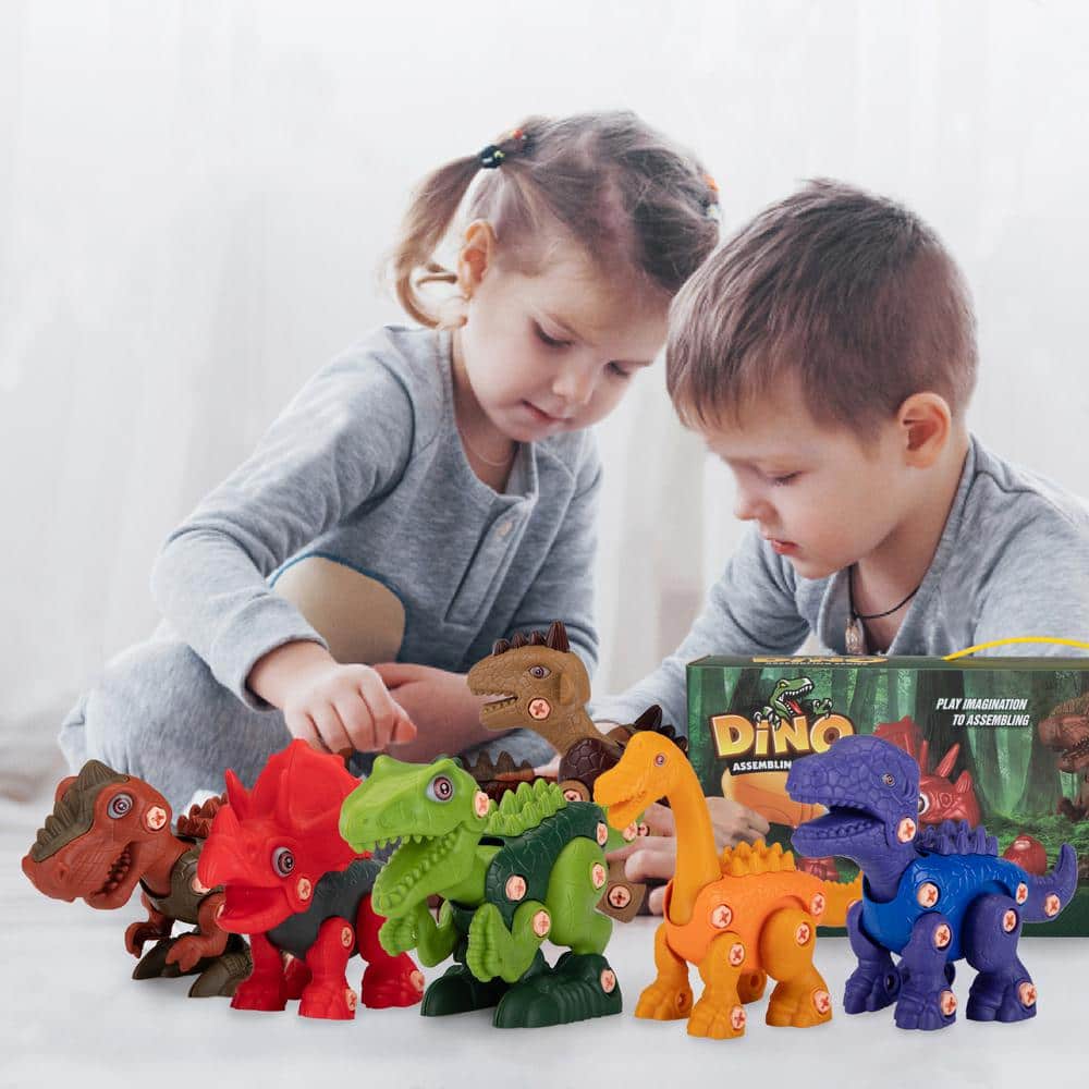 Kids Foam Lightweight Blocks Dinosaur T-Rex Stem Toy 