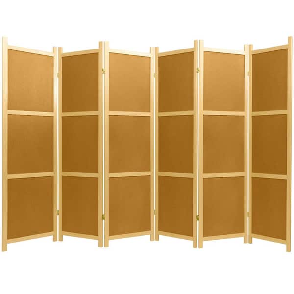 RED LANTERN 6 ft. Natural 6-Panel Cork Board Room Divider