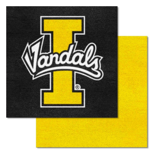 FANMATS Idaho Vandals Team Yellow Residential 18 in. x 18 in. Peel and Stick Carpet Tile (20 Tiles/Case) (45 sq. ft.)