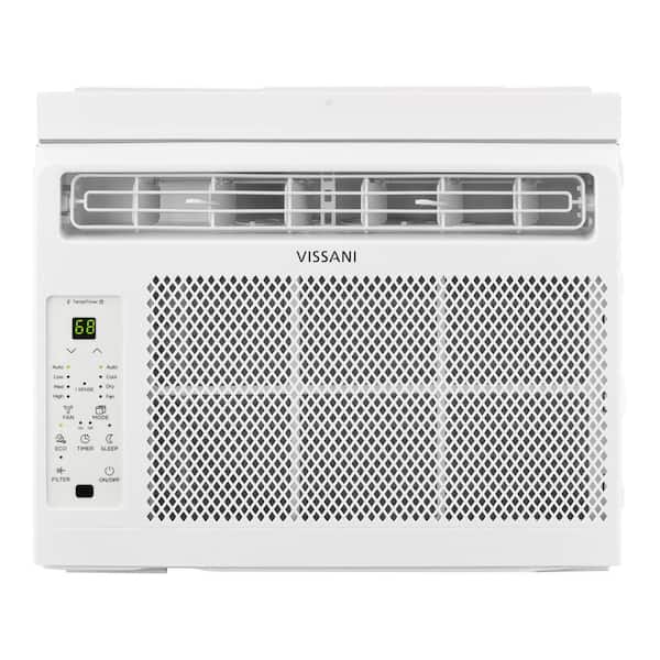 Vissani 6,000 BTU 115-Volt Window Air Conditioner for 250 sq. ft. Rooms with Remote in White