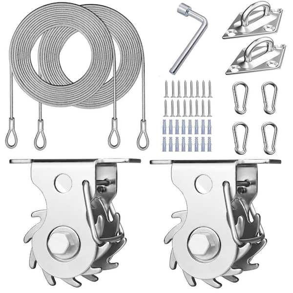 ATENGNES Shade Sail Hardware Kit with Ratchet Winch Wire Tensioner for Rectangle/Triangle Shade Sail Installation