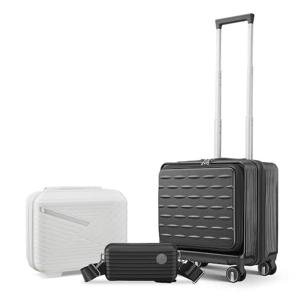 Nivencai 3-Piece Luggage Set 18 in. Carry On Luggage with Front Open Door and Laptop Interlayer