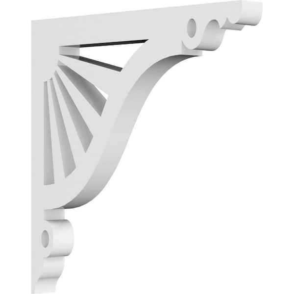 Ekena Millwork 5/8 in. W x 12 in. H x 7 in. D PVC Milton Bracket