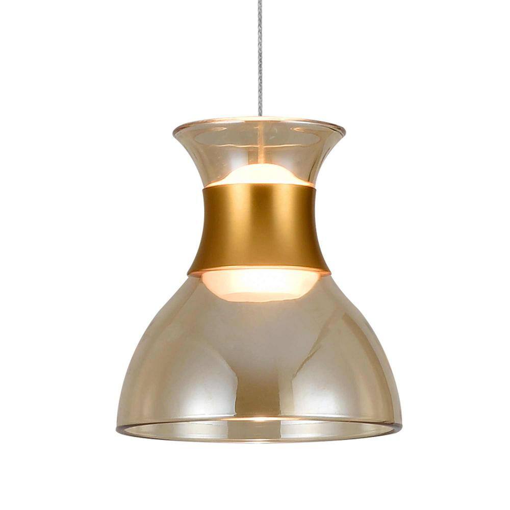 Palermo Gold 80'' Contemporary LED Glass Pendant Light