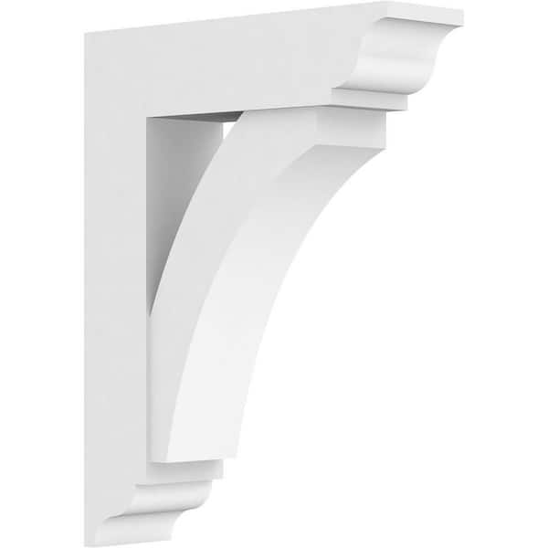 Ekena Millwork Standard Thorton 5 in. W x 26 in. H x 20 in. D Signature Urethane Polyurethane Bracket With Traditional Ends