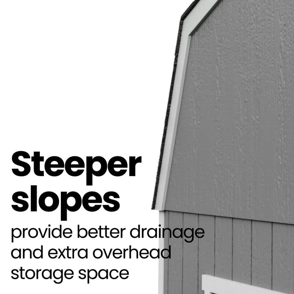 Braymore 10' x 12' Blue Wood Storage Shed with Shelving