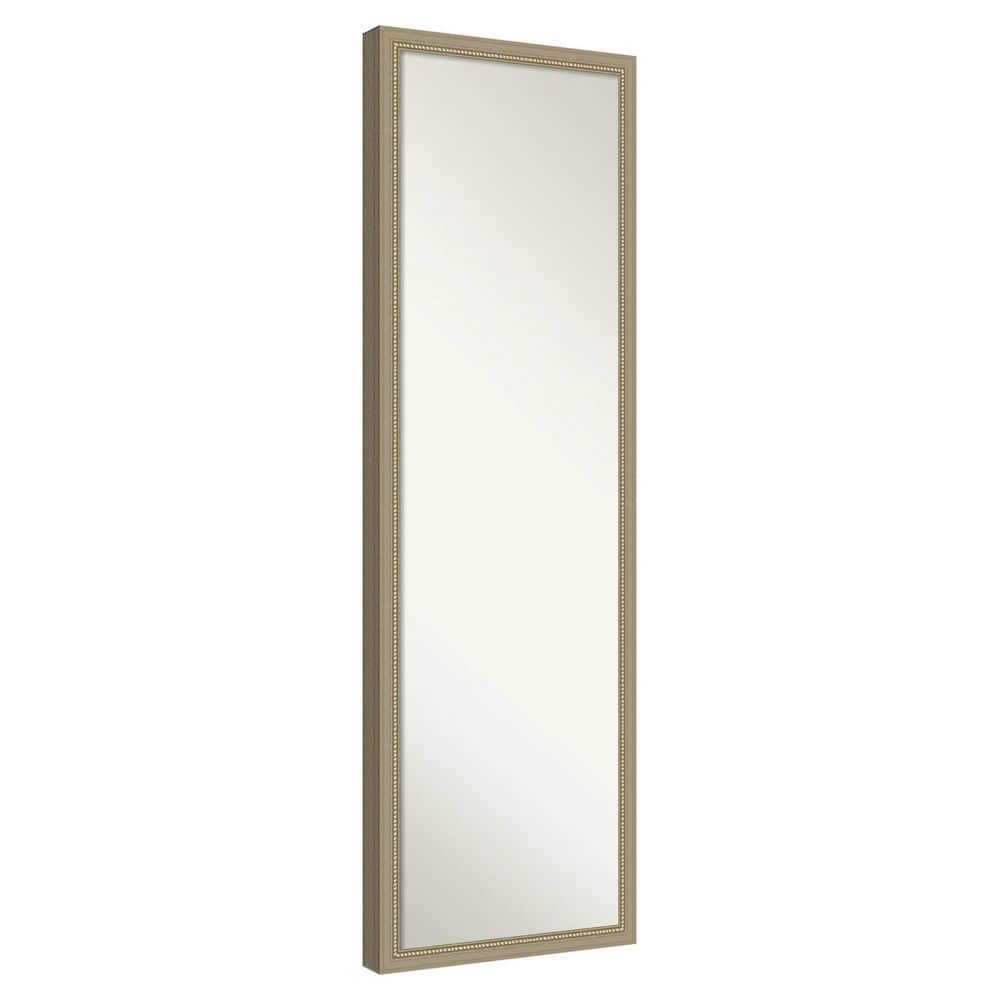 Belmont Distress Silver 16 in. x 50 in. Non-Beveled Traditional Wood Framed Full Length On the Door Mirror price history on PriceWatchPro