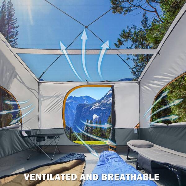 Gray 5 Person Canopy Inner Tent Easy Set Up Pop Up Canopy Tent