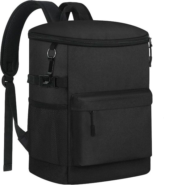 Black Insulated Leakproof Cooler Picnic Backpack, 33/40 Cans Soft Ice Chest for Outdoor