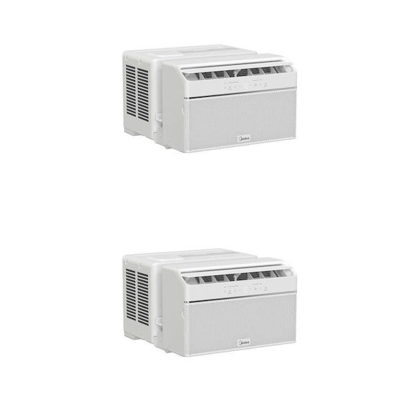U Smart Inverter Window Air Conditioner Combo, 12,000 BTU and 8,000 BTU, White (2-Pack)