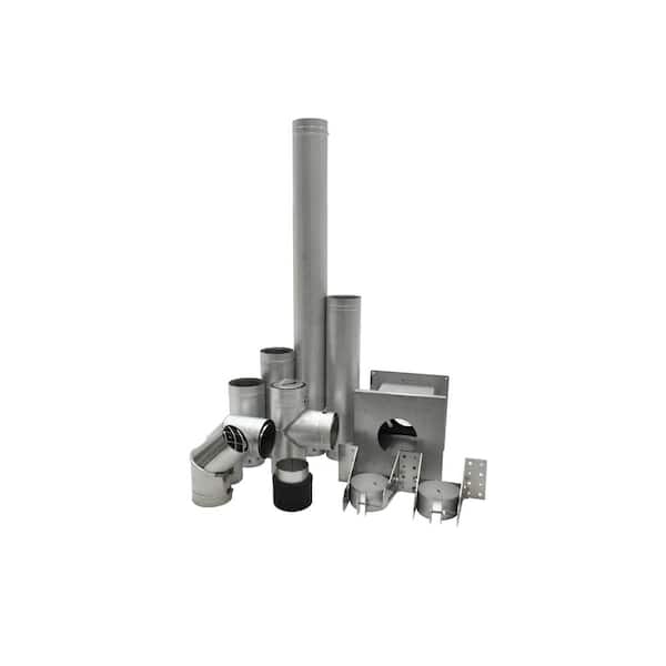 Vortex Pellet Vent Kit 3 in. x 36 in. for Ground Floor Installation Chimney Pipe
