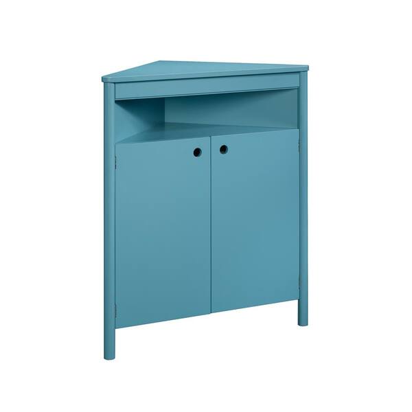 Sauder Anda Norr Sea Blue Corner Storage Cabinet 422069 The Home Depot Sauder Anda Norr Sea Blue Corner, Office Storage Cabinets Canada