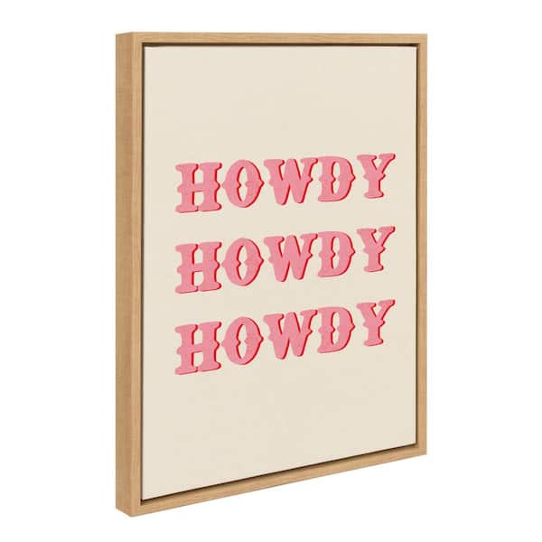 Kate and Laurel Sylvie Howdy by Tania Garcia Natural Framed Art Print 18 in. x 24 in.