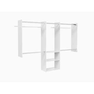 Deluxe 60 in. W - 96 in. W White Wood Closet System