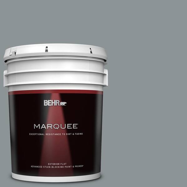 BEHR MARQUEE 5 gal. Home Decorators Collection #HDC-NT-27 Millennium Silver Flat Exterior Paint & Primer