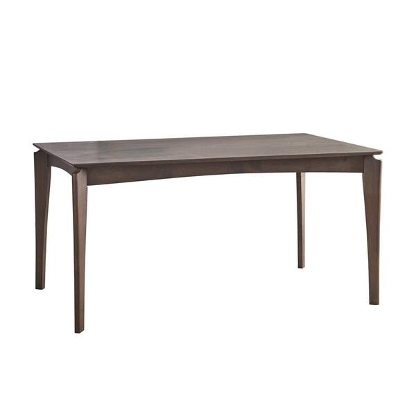 Noble House Wren Rectangular Dark Gray 6-Seater Wooden Dining Table