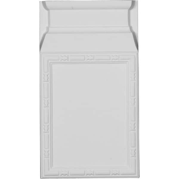 Ekena Millwork 1-5/8 in. x 6-1/2 in. x 11-5/8 in. Polyurethane Odessa Bead and Barrel Plinth Block